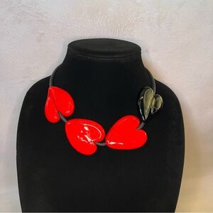 Sent Murano Glass Statement Heart Necklace